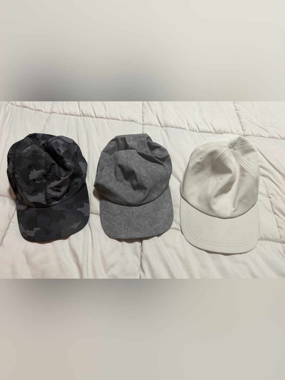 2 Lululemon and 1 Athleta hat